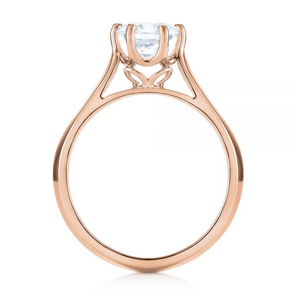 18k Rose Gold Solitaire Diamond Engagement Ring #104114 - Seattle ...