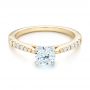 18k Yellow Gold And Platinum 18k Yellow Gold And Platinum Diamond Engagement Ring - Flat View -  102584 - Thumbnail