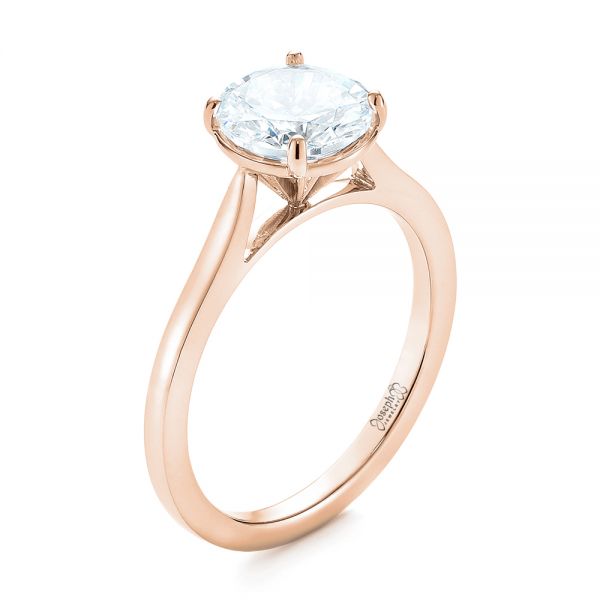 18k Rose Gold Solitaire Diamond Engagement Ring #104209 - Seattle ...