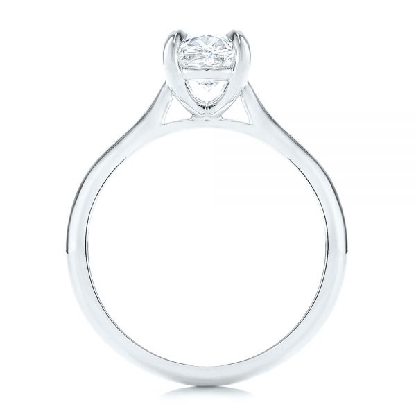 18k White Gold 18k White Gold Solitaire Diamond Engagement Ring - Front View -  106437