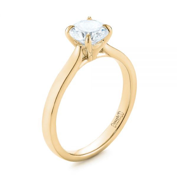 18k Yellow Gold Solitaire Diamond Engagement Ring #104090 - Seattle ...