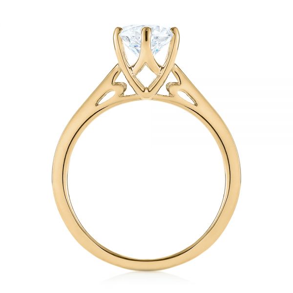 14k Yellow Gold 14k Yellow Gold Solitaire Diamond Engagement Ring - Front View -  104120