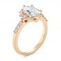 14k Rose Gold 14k Rose Gold Spaced Accents Diamond Engagement Ring - Three-Quarter View -  107678 - Thumbnail