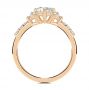 18k Rose Gold 18k Rose Gold Spaced Accents Diamond Engagement Ring - Front View -  107678 - Thumbnail