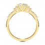 14k Yellow Gold Spaced Accents Diamond Engagement Ring - Front View -  107678 - Thumbnail