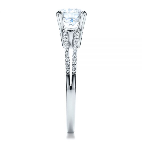  Platinum Platinum Split Shank Engagement Ring - Vanna K - Side View -  100090