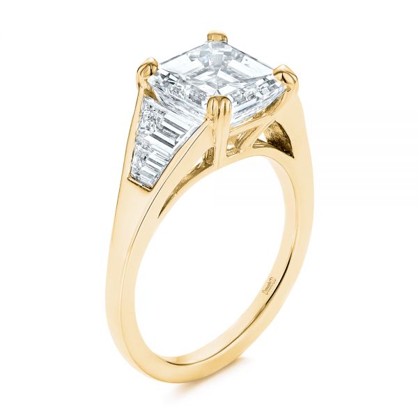 14k Yellow Gold Step Cut Diamond Engagement Ring #105849 - Seattle ...