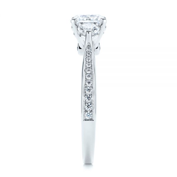 Three Stone Filigree Peekaboo Diamond Engagement Ring #105208 - Seattle ...