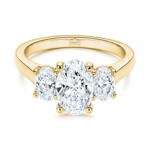 Three Stone Rough Diamond Ring - Abhika Jewels