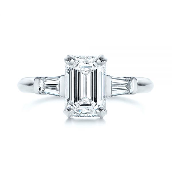 Three Stone Tapered Baguette Diamond Engagement Ring #105742 - Seattle ...