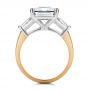 18k Rose Gold 18k Rose Gold Three Stone Tapered Baguette Engagement Ring - Front View -  107806 - Thumbnail