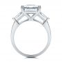 18k White Gold 18k White Gold Three Stone Tapered Baguette Engagement Ring - Front View -  107806 - Thumbnail