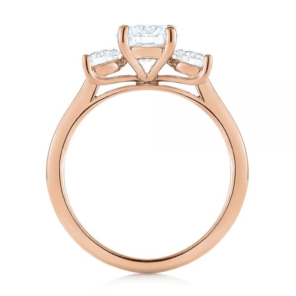 18k Rose Gold Three-stone Diamond Engagement Ring #103898 - Seattle ...