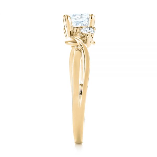 14k Yellow Gold 14k Yellow Gold Three-stone Diamond Engagement Ring - Side View -  103100