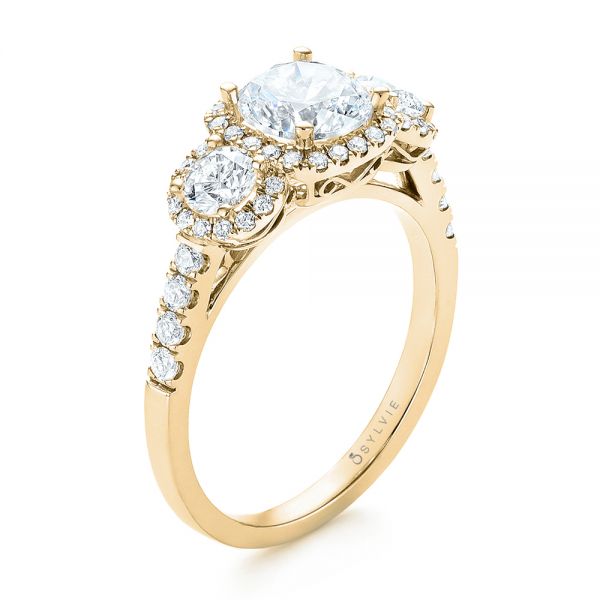 Diamond three stone ring round cut 0.85 carat | Trouwringen, Ring