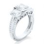 14k White Gold 14k White Gold Three-stone Radiant Channel Set Engagement Ring - Front View -  107384 - Thumbnail