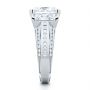 14k White Gold 14k White Gold Three-stone Radiant Channel Set Engagement Ring - Side View -  107384 - Thumbnail