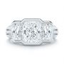 14k White Gold 14k White Gold Three-stone Radiant Channel Set Engagement Ring - Top View -  107384 - Thumbnail