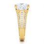 14k Yellow Gold 14k Yellow Gold Three-stone Radiant Channel Set Engagement Ring - Side View -  107384 - Thumbnail