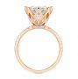 14k Rose Gold 14k Rose Gold Tulip Head And Diamond Accents Engagement Ring - Front View -  107627 - Thumbnail