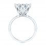 18k White Gold 18k White Gold Tulip Head And Diamond Accents Engagement Ring - Front View -  107627 - Thumbnail