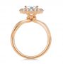 14k Rose Gold 14k Rose Gold Twisted Diamond Engagement Ring - Front View -  107731 - Thumbnail