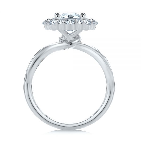  Platinum Platinum Twisted Diamond Engagement Ring - Front View -  107731