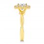 14k Yellow Gold 14k Yellow Gold Twisted Diamond Engagement Ring - Side View -  107731 - Thumbnail