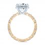 18k Rose Gold 18k Rose Gold Two-tone Hidden Halo Engagement Ring - Front View -  107583 - Thumbnail