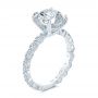  Platinum Platinum Two-tone Hidden Halo Engagement Ring - Three-Quarter View -  107583 - Thumbnail