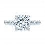  Platinum Platinum Two-tone Hidden Halo Engagement Ring - Top View -  107583 - Thumbnail