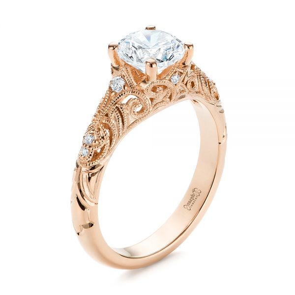 Morganite Engagement Ring On Solid 14k Rose gold Cushion Cut 2 Carat T –  agemz