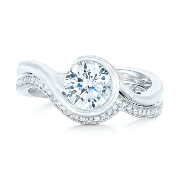 Wrapped Diamond Engagement Ring - Image