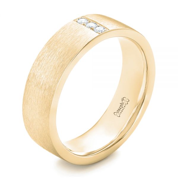 Men's Platinum & 14k Yellow Gold Wedding Band with .20 Cttw Princess Cut  Diamonds – Exeter Jewelers