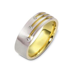 mens wedding ring w 2 diamonds