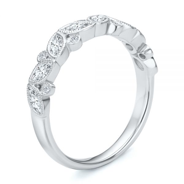 Assorted Diamond & Milgrain Wedding Band - Image