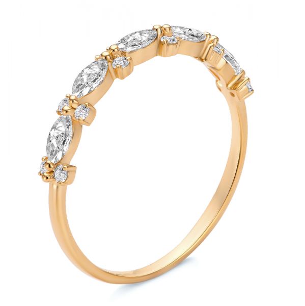 18k Rose Gold Assorted Diamond Wedding Band