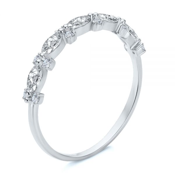 18k White Gold Assorted Diamond Wedding Band