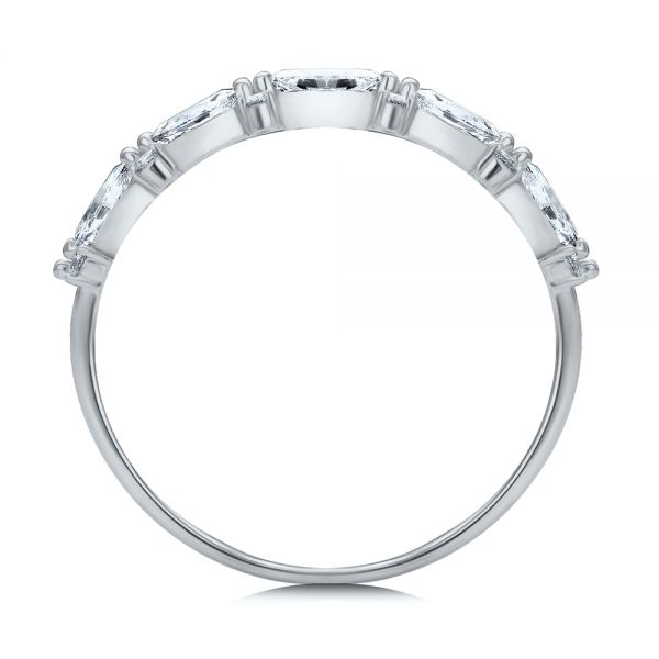 14k White Gold 14k White Gold Assorted Diamond Wedding Band - Front View -  107711 - Thumbnail