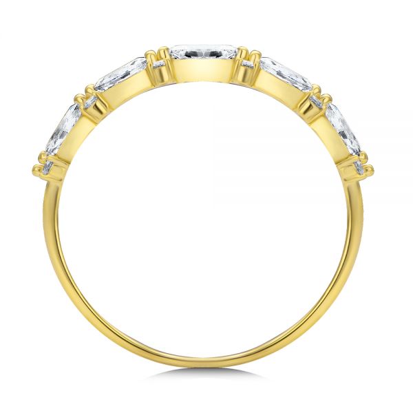 18k Yellow Gold 18k Yellow Gold Assorted Diamond Wedding Band - Front View -  107711 - Thumbnail