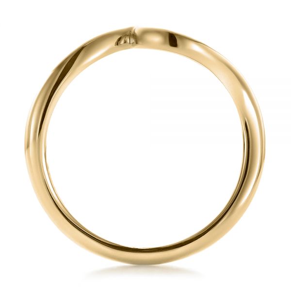 18K Yellow Gold Slightly Rounded Wedding Ring-14209y