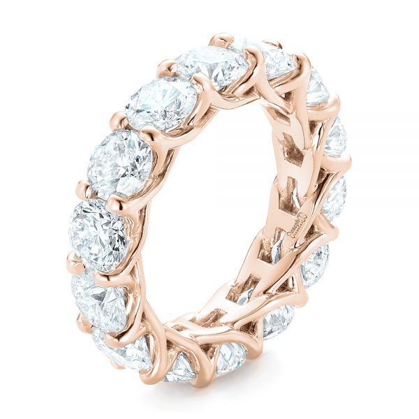 4.50 Ctw Wedding Ring Set. Rose Gold Wedding Rings. Radiant Cut Engagement  Ring. Eternity Bands. Rose Gold Wedding Bands. Radiant Cut Ring. 