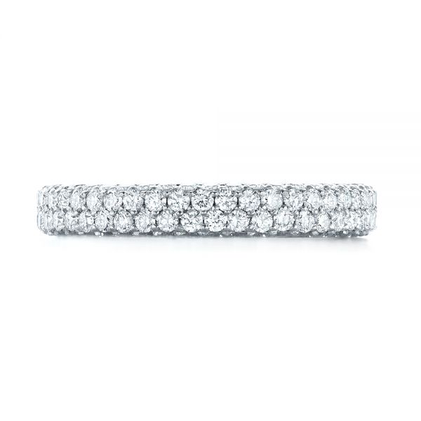 14k White Gold Modern Knot Edgeless Pave Engagement Ring #102374 - Seattle  Bellevue