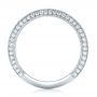  Platinum Custom Pave Diamond Wedding Band - Front View -  102455 - Thumbnail