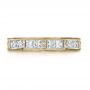 18k Yellow Gold 18k Yellow Gold Custom Princess Cut Diamond Women's Wedding Band - Top View -  1134 - Thumbnail