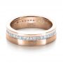 14k Rose Gold 14k Rose Gold Custom Women's Princess Cut Diamond Eternity Band - Flat View -  1224 - Thumbnail