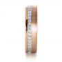 14k Rose Gold 14k Rose Gold Custom Women's Princess Cut Diamond Eternity Band - Side View -  1224 - Thumbnail