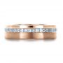 14k Rose Gold 14k Rose Gold Custom Women's Princess Cut Diamond Eternity Band - Top View -  1224 - Thumbnail