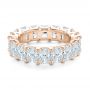 18k Rose Gold 18k Rose Gold Radiant Diamond Eternity Band - Flat View -  107631 - Thumbnail