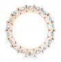 14k Rose Gold 14k Rose Gold Radiant Diamond Eternity Band - Front View -  107631 - Thumbnail